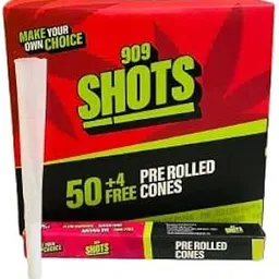 909 Shots Pre-rolled Cone Box, Slow Burning, Unbleaches rolling paper king size pre rolled King,Hand Crafted Paper Roll (Set of 50+4 Pcs Free), Pack of 1 Box-image-14