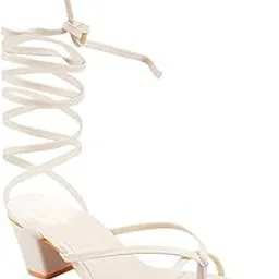 glematoz Women’s Block Heel Stylish Tie-Up | Open Toe Heel Sandals for Party Office & Casual Footwear-picture-12