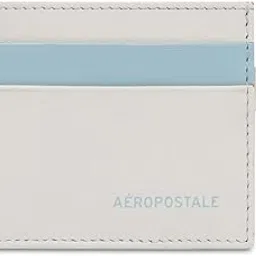 aeropostale Men Leather Card Holder - Ivory+Blue, (Oxnard) No. of Card Slot : 6-picture-16