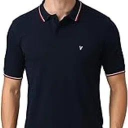 van heusen Athleisure Men Solid Cotton Polo Collar T-Shirt - Side Slit, Half Sleeve, Regular Fit-picture-15