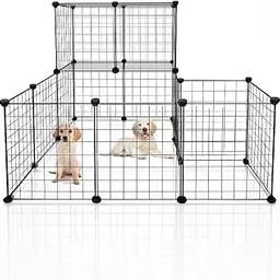 GTC Modular Pet Playpen for Small Animals Portable Metal Wire Cage Fence for Puppies Rabbits Guinea Pigs Kittens and Small Pets Indoor and Outdoor Enclosure Easy DIY Setup WGO-P06-picture-10