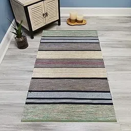 Handwoven Cotton Rug for Bedroom, Living Room, Kitchen, etc. Size- 3X5 feet Multiuse Floor mats for Home-image-10