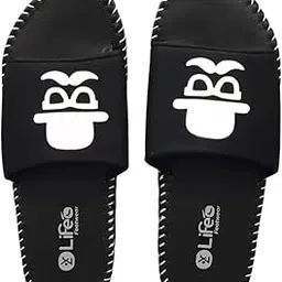 lifeo footwear TOPI BLK Men's Stylish Slippers | Comfortable Footwear | Lightweight & Durable Slides for Indoor & Outdoor Use |-picture-14