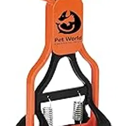 Pet World Pet Poop Scooper with Handle | Pet Waste Potty Picker | Suitable for Any Pet | in Small Size | with Comfortable Handle | Portable and Durable for Use | Orange Colour |-picture-34