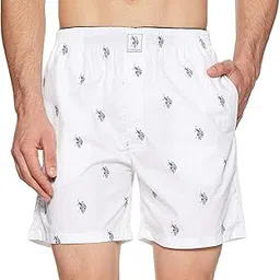 u.s. polo assn. I021 Men's Cotton Boxers (Small) (White)-picture-49