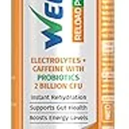 Wellfa Reload Tablets | Electrolytes |Caffeine | Probiotic | Instant Energy Boost | Rehydration | Improved Gut Health | Orange Flavor - 16 Effervescent Tablets-picture-12
