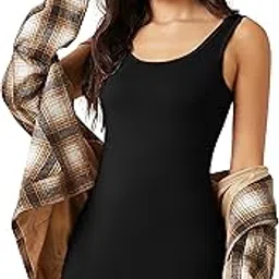 classy fashion Women's Solid Scoop Neck Sleeveless Midi Bodycon Polyster Blend Dress | Stretchy, Soft & Breathable Casual Above Knee Bodycon for Girls-picture-39