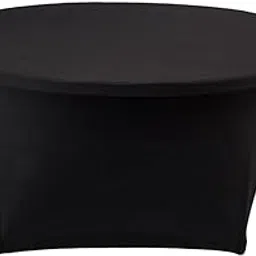Creations Round Tablecloth Fitted Stretch Elastic Table Cover for Party Black 152X75Cm|Home & Garden|Kitchen Dining & Bar|Linens & Textiles|Tablecloths-picture-67
