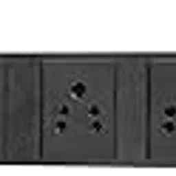 KN GROUP INDIA - Extension Cord Box, Desktop Extension Board, Surge Protector With Switch, Commercial and Household Purpose, Fuse Protector 6 Socket in 1 Switch Surge Protector Board, with Power Cord -1.25 mtr - Black (Pack of 1)-image-1