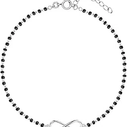 925 Silver Mangalsutra Bracelet | 92.5 Sterling Silver & Stunning Shine | Infinity Bracelet for Women | Lovely Gift-image-89