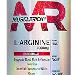 MuscleRich L-Arginine Supplement 1000mg | Supports Blood Flow with Nitric Oxide Arginine Supplement for Muscle Growth, Stamina, Recovery, Immune Booster & Energy for Men & Women - 60 Capsules-picture-35