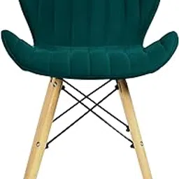 Finch Fox Eames Replica Modern Velvet Living Room Dining Chair for Cafe Chair, Side Chair, Restaurent, Kids Study, Living Room Chair in Teal Blue Color-picture-11