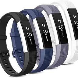 Tobfit Compatible with for Fitbit Alta Bands for Women Men, Replacement Sport Classic Accessories Bands Compatible with for Fitbit Alta HR/Ace, 4 Pack, Black, Blue, Gray, White, Small-image-22