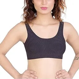 Women’s Padded Seamless Smooth Ice Silk Sports Bra, Free Size (Assorted Colour)-picture-13
