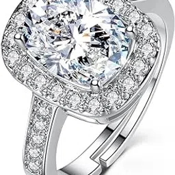 youbella Jewellery Stylish Silver Plated Solitaire Crystal Ring for Women and Girls-picture-27