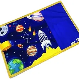 Echo Boomers Blue Space Printed Stain-Resistant Placemats Waterproof Tablemats for Kids & Teenagers - Pack of 1-picture-54