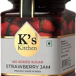 K's Kitchen No Added Sugar Strawberry Jam 330gm Loved by Karen Anand, Gluten Free, Vegan, No Artificial Colour or Flavour-picture-26