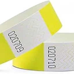 WristID Tyvek Paper Wristband Variation Pack of 200 and 500 on Amazon Refer Image and Colors (Yellow, Pack of 500)-picture-10