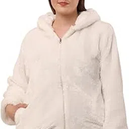 cliluxe Women’s Teddy Fleece Jacket | Black Faux Fur Zip-Up Hoodie with Bear Ears | Soft & Fluffy Winterwear for Girls | Cute and Cozy Cold-Weather Outerwear-picture-33