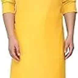 Men’s Yellow Plain Kurta Cotton Ethnic Wear for Haldi, Wedding, Festive & Party Functions-picture-19