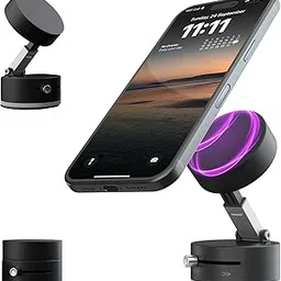 JCBL ACCESSORIES Strong Magnetic Car Phone Holder – Dashboard & Windshield Mount | Shockproof Suction Cup | Hands-Free Stand for Gym, Office & Table Use – Universal Mobile Holder (Black)-picture-16