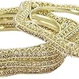 Stylish Star Design Alloy Metal Bangles Set For Women & Girls with Zircon Diamond | Trendy Girl's Bangles Bracelet | Bangles For Women Latest | Wedding, Party, Festive, Occasion, Daily- Set of 4-image-13