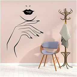 LYOMAN® Nail Wall Sticker Wall Salon Poster Beautiful Woman Wall Decals Bedroom Beauty Salon Wall Stickers-picture-19