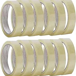 HEPINES Happiness India 1 Inch 65 Meters, Pack of 12, Transparent BOPP tape Self Adhesive High-Strength Packing Tape Rolls, Packaging Tape e commerce Packaging Tape for Home, Office-picture-24