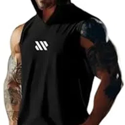 Round Neck Big Armhole Gym Stringer Vest for Men(Gym_vest23)-picture-36