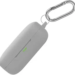 WELCROS Soft Silicone Case Cover Compatible for Realme Buds Air 7 | 7 Pro (Grey, with Keychain)-picture-44