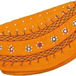 srishopify handicrafts Traditional Ladies Clutch Wallet Handmade Banjara Cotton Hand Purse for Girls Money Pouches Eco Friendly Gifts Rakhi Rakshabandhan Gift for Sister 8 Inch Mango Yellow-picture-12