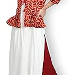fabclub Designer Pleated Geometric Printed Women Ethnic Jacket-picture-32