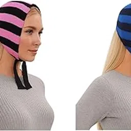Women’s Woolen Striped Maternity Muffler – Soft, Warm, Breathable Winter Scarf for Pregnant Women (Multicolor, 2Pc) image 1