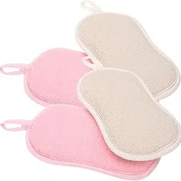 FOMIYES 4pcs Dual Side Scrub Sponge Pad Non-Scratch Kitchen Dish Cleaning Sponges for Pots Versatile for Efficient Dishwashing image 1