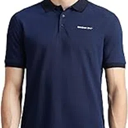 reebok Men's Jacquard Collar Polo Shirt - Smart Casual Polo T-Shirt with Premium Detailing for Work & Weekends-picture-40