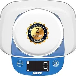 MEPL Weight Machine For Home Kitchen Weight Scale Digital Measuring Weighing Scale Food Weight Machine for Diet Home Baking & Cooking, Health, Fitness Water Repellent 5Kg - Blue with 1 Year Warranty-picture-30