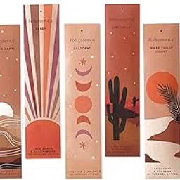 Folkulture Incense Sticks - Pack of 6 Insenses - 120 Sticks, Lavender Chamomile, Palo Santo Sandalwood, Lemongrass, Ocean Salt, Rose Geranium, Spiritual Gifts, Organic & Slow Burning (A Fresh Start)-picture-32