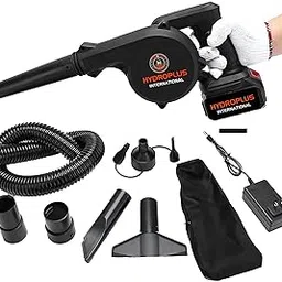 Hydro Blow Cordless Air Blower & Vacuum 2-in-1 | Portable Battery Powered Handheld with Variable Speed | Multipurpose Leaf Blower for Gardening, Car & Dust Cleaning-image-10