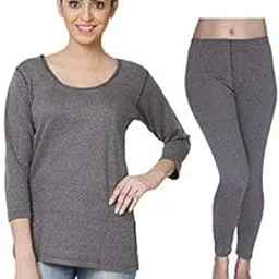 wako Ladies 3/4 Sleeves Top and Pajama Set (Grey)-picture-18