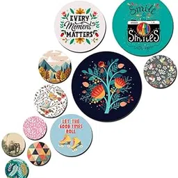 Designer MDF Wooden Wall Hanging for Home Decoration | Office | Gift | Wall Decor Hanging Items | Wall Art | Living Room | Bedroom, Pack of 11 Pieces. WC037-picture-15