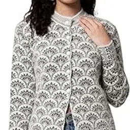 ewools Women's Wool Round Neck Cardigan-picture-10
