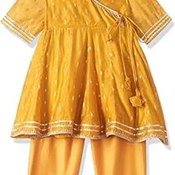 biba Girl Polyester A Line Dyed Suit Set-picture-48