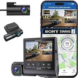 Crossbeats RoadEye 4.0 4k 3 Channel Dash Cam for Car with SONY STARVIS 2 dashcam for car front and rear and 360 Cabin, WiFi 6, 24hr Park mode, loop recording, GPS, Night Vision, G - Sensor, Wide angle-image-35