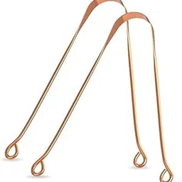 Calitate24 100% Natural Copper Tongue Cleaner 2 Pieces Ayurvedic Tongue Scraper For Adults & Kids Easy To Use Metal Tongue Cleaning Tools Reduce Bad Breath Oral Care-image-20