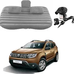 Oshotto Multifunctional Car Travel Bed Mattress with Two Air Pillows, Car Air Pump Compatible with Renault Duster (Grey)-image-97