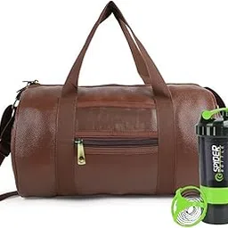 TRUE INDIAN Gym Bag Combo for Men Gym Bag for Men Shaker 700ML Gym Shaker Bottle Sports Bag Protein Shaker Bottle Travel Bag 100% Leak Proof Shaker Bottle Gym Combo Set Pack of 2 (Brown & Green)-picture-20