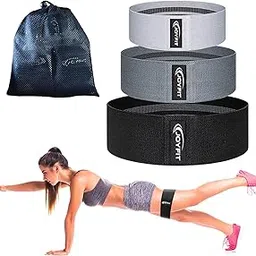 Joyfit Resistance Bands Set- Thick Wide Non Slip Elastic Hip Bands Set for Squat Glute Hip Thigh Workout Training,Stretch Exercise Loops for Home and Gym, Suitable for Men and Women[ 3Pc] (3 Pc Set)-picture-24