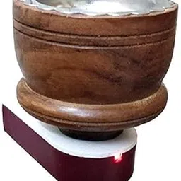 Kriviya Shesham Hand Crafted Wooden Kapoor Kapur Dani Camphor Karpuram Aroma Oil Diffuser Incense Burner Electrical Stand Machine Holder for Pooja, Meditation, Havan Home, Office (Wooden)-picture-56