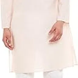 (Since 1958 Men's Peach Cotton Linen Kurta Pyjama-image-53
