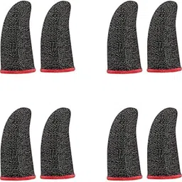 (Pack of 3) Gaming Finger Sleeves，Gamer Thumb Protector/PUBG Game Hand Controller Gloves/Anti-Sweat Breathable/Seamless Touchscreen (Black) image 1